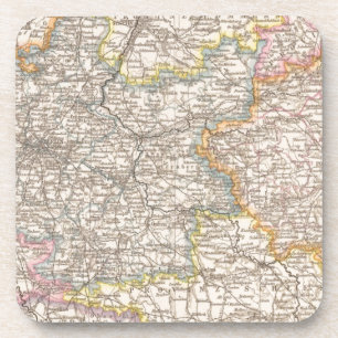 Dessous-de-verre Brandenburg, Posen Atlas Map