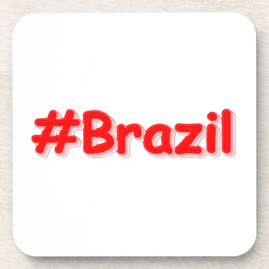Dessous-de-verre "#Brazil" Joli design. Commandez dès maintenant (Devant)