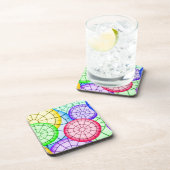 Dessous-de-verre Bright Colorful Abstract Circles Pattern (Côté Droit)