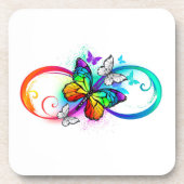 Dessous-de-verre Bright infinity with rainbow butterfly (Devant)