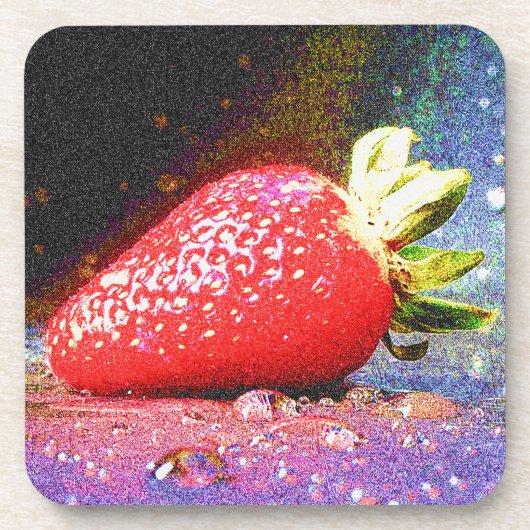 Dessous-de-verre "Bright Strawberry" jolie photo. Commandez dès mai (Devant)