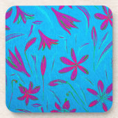 Dessous-de-verre Brise Fleur Bleu-vert (Devant)