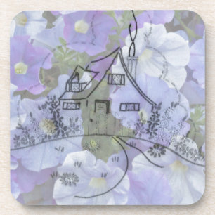 Dessous-de-verre Broderie de cottage et Petunias
