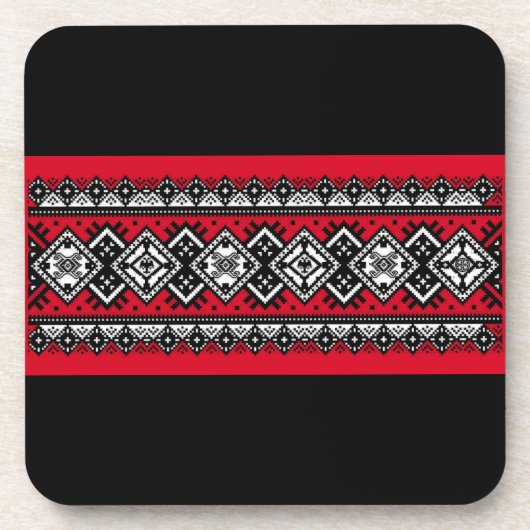Dessous-de-verre Broderie rouge (Devant)