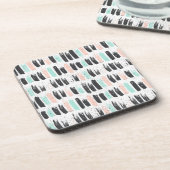 Dessous-de-verre Brosses et motif de courses d'encre (Côté gauche)