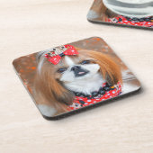 Dessous-de-verre Brown and White Shih Tzu Puppy Dog (Côté gauche)