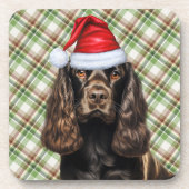 Dessous-de-verre Brown Cocker Spaniel Chien vacances Jeu de Noël (Devant)