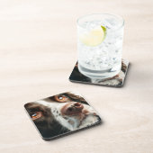 Dessous-de-verre Brown springer spaniel portrait (Côté Droit)