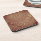 Dessous de verre Brown Wavy Abstrait (Côté gauche)