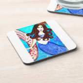 dessous de verre brunette mermaid (Côté gauche)