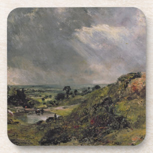 Dessous-de-verre Bruyère de Hampstead, étang de colline de branch