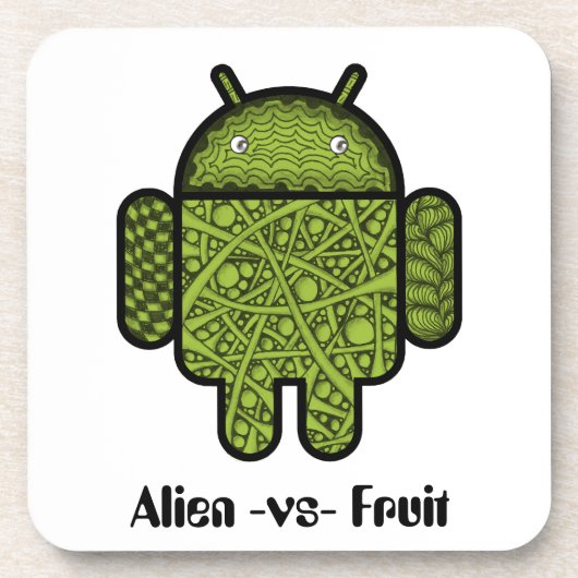 Dessous-de-verre Bubbles Doodle Character pour le robot Android™ (Devant)