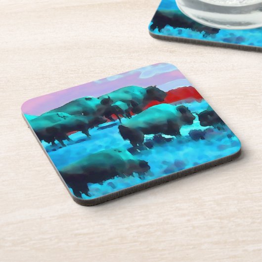 Dessous-de-verre Buffles (Côté gauche)