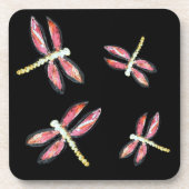 Dessous-de-verre Bugs Dancing Pink Dragonfly (Devant)