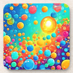 Dessous-de-verre Bulles colorées Art flottant