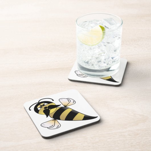 Dessous-de-verre Bumble Bee with Mustache (Côté Droit)