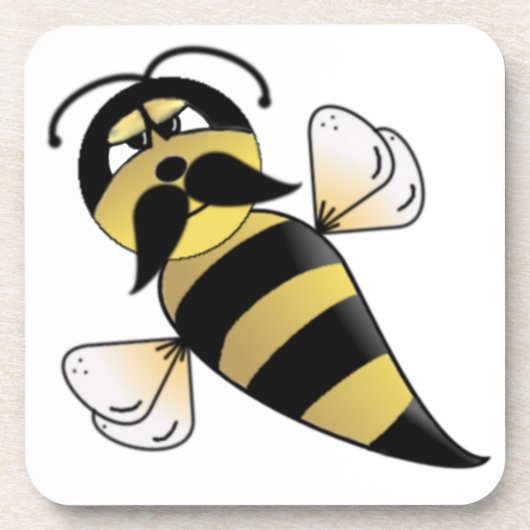 Dessous-de-verre Bumble Bee with Mustache (Devant)