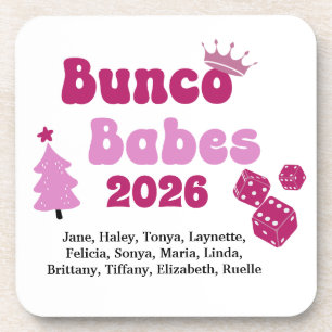 Dessous-de-verre Bunco Babes nom personnalisé