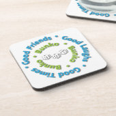 Dessous-de-verre Bunko - Bons Temps, Bons Amis, Bons Rires (Côté gauche)