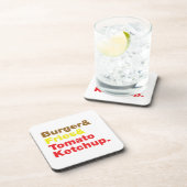 Dessous-de-verre Burger & Fries & Tomato Ketchup. (Côté Droit)