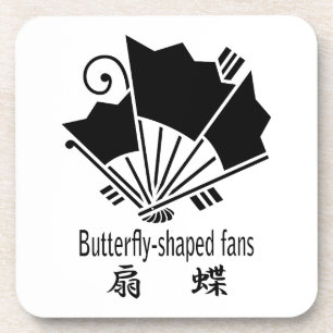 Dessous-de-verre Butterfly-shaped fans