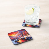 Dessous-de-verre Cabine de la montagne d'hiver (Côté Droit)