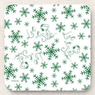 Dessous-de-verre cacahuètes   Christmas Snoopy Let It Snow Motif