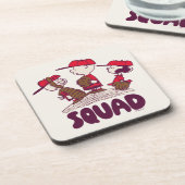 Dessous-de-verre cacahuètes | Équipe de baseball (Côté gauche)