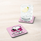 Dessous-de-verre cacahuètes | Saint Valentin | Snoopy Avec Valentin (Côté Droit)