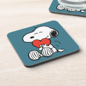 Dessous-de-verre cacahuètes | Saint Valentin | Snoopy Heart Hug (Côté gauche)