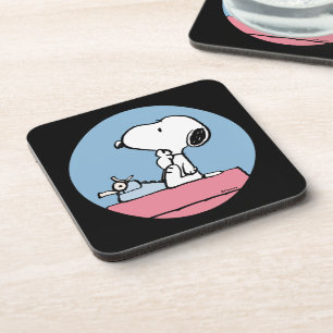 Dessous-de-verre cacahuètes   Snoopy à la machine à écrire