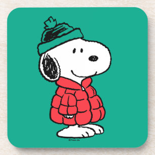Dessous-de-verre cacahuètes   Snoopy Chat d'hiver et Casquette
