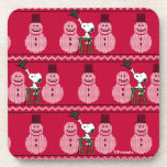Dessous-de-verre cacahuètes | Snoopy Christmas Sweater Snowman<br><div class="desc">Célébrez les fêtes et votre amour des cacahuètes avec ce pull de Noël moche avec Snoopy et une rangée de bonhommes de neige.</div>