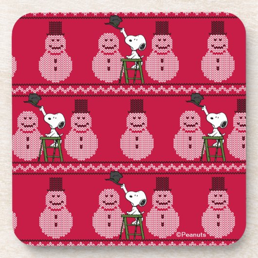 Dessous-de-verre cacahuètes | Snoopy Christmas Sweater Snowman (Devant)
