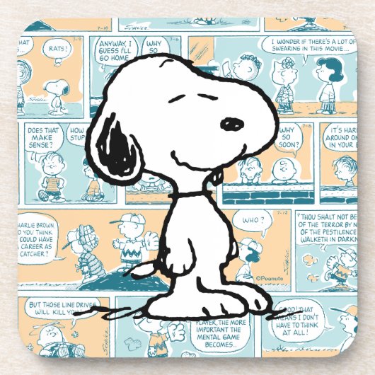 Dessous-de-verre cacahuètes | Snoopy Comic Motif (Devant)