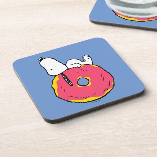 Dessous-de-verre cacahuètes | Snoopy Donut rose (Côté gauche)