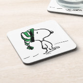 Dessous-de-verre cacahuètes | Snoopy Green Casquette de neige (Côté gauche)