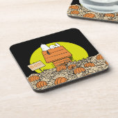 Dessous-de-verre cacahuètes | Snoopy Napping dans le patch Citrouil (Côté gauche)