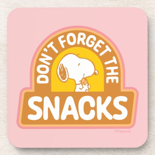 Dessous-de-verre cacahuètes | Snoopy N'oubliez pas les snacks (Devant)