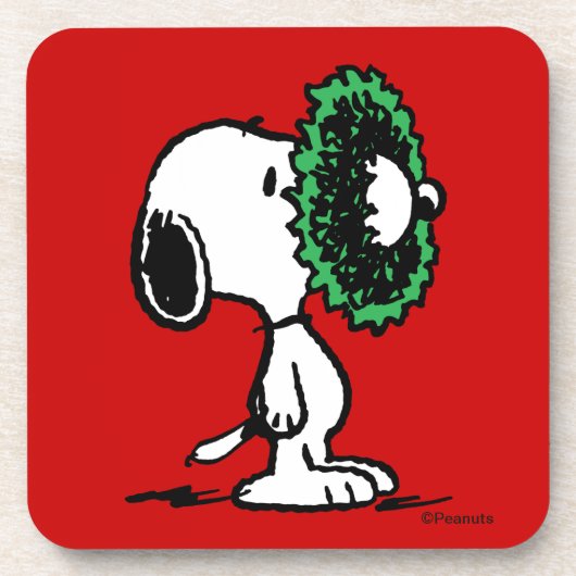 Dessous-de-verre cacahuètes | Snoopy pour les fêtes (Devant)