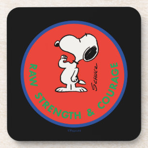 Dessous-de-verre cacahuètes   Snoopy Raw Force & Courage Badge