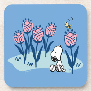 Dessous-de-verre cacahuètes Snoopy & Woodstock Flower Garden