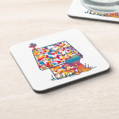 Dessous-de-verre cacahuètes | Snoopy & Woodstock Rainbow Paint (Côté gauche)