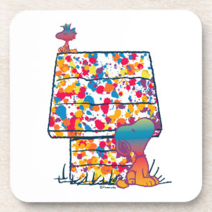 Dessous-de-verre cacahuètes   Snoopy & Woodstock Rainbow Paint