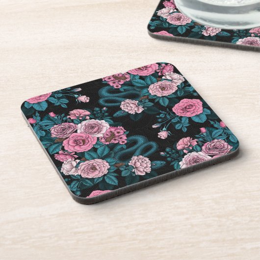 Dessous-de-verre Caché en rose 2 (Côté gauche)