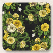 Dessous-de-verre Caché en rose, jaune et vert (Devant)