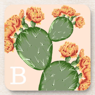 Dessous-de-verre Cactus à poires en fleurs