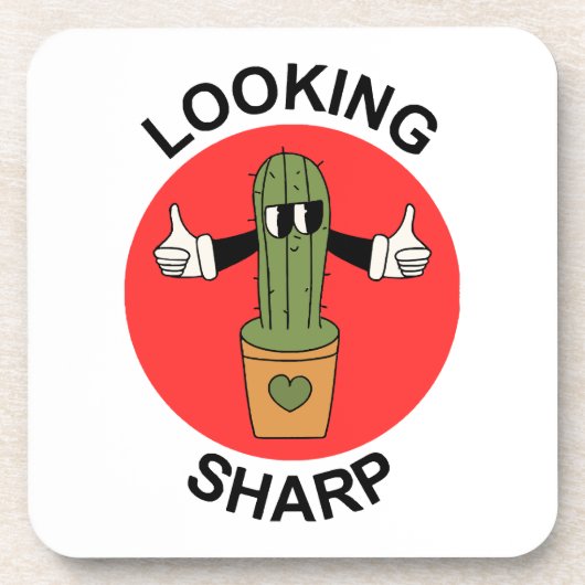 Dessous-de-verre Cactus Punition Drôle (Devant)