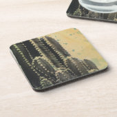 Dessous-de-verre Cactus vert sur Arrière - plan jaune (Côté gauche)