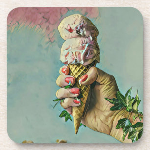 Dessous-de-verre Cadeau amoureux de crème glacée